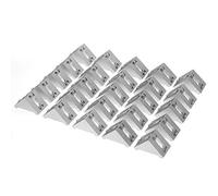 Generic Supports D'Angle en Aluminium 4040, Renfort à Angle Droit en Forme de L, 25 Pièces pour Portes et Fenêtres de Meubles