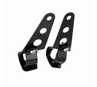 Generic Supports de Montage de Phare Réglables en Acier Inoxydable pour Moto Adaptés à pour , 2 Pièces, Fourche Racer de 28 Mm à 34 Mm pour Motos (BLACK)
