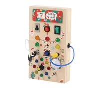 Generic Switch Busy Board Planche sensorielle Jouet artisanal en bois Cadeau Motricité de base Jouet de pour tout-petits d'âge préscolaire 3 ans et