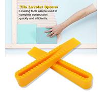 Generic Système de Nivellement de Carrelage Efficace, Entretoise de Cale, 100 Pièces pour Niveleur de Sol Mural, Outil de Carrelage, Plastique Jaune 8-13mm