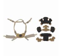 Generic Système de Suspension à Cadran de Casque Kit de Rembourrage de Sangle de Menton pour Casque Fast Mich Wendy Confortable Réglable Utilisation Quotidienne Éponge en Nylon Noir 3 Doublure (Mud