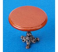 Generic Table de Maison de Poupée 1:12, Table Ronde Miniature Exquise, Accessoire de Maison de Poupée Idéal pour Les Enfants, Matériau Métallique, 1 Pièce (Ronde américaine)