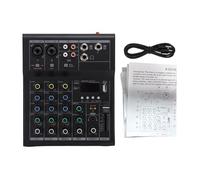 Generic Table de Mixage DJ Compacte à 4 Canaux avec Bluetooth USB et Alimentation Fantôme 48 V pour la Diffusion en Direct karaoké 6,6 X 8,1 X 1, Pouces (BLACK)