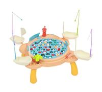 Generic Table de Pêche Rotative électrique, Jeu de Pêche Magnétique Interactif pour Parents et Enfants, Ensemble de Jouets avec Musique Légère pour Enfants