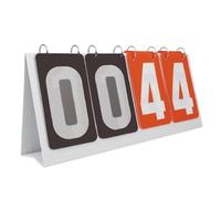 Generic Tableau de Bord à Numéros à Bascule, Tableau de Bord de Table à 4 Chiffres, Portable, Polyvalent, Multisports, pour Basket-ball, Football, Rouge et gris