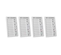 Generic Tableau de Corvée, Tableau de Calendrier de Graphiques de Corvée Effacer à Sec avec 4pcs Production de Bricolage Recyclable pour le Plan de Voyage des Messages de Bricolage (Carte blanche)