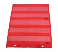 Generic Tableau de Poche Transparent Magnétique 5 Rangées pour les Activités en Classe, Matériau en Nylon, pour les éducateurs à Domicile (rouge)