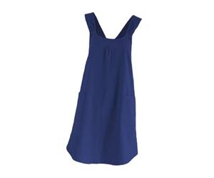 Generic Tablier Japonais avec Dos et Poches, Idéal pour Les Tâches Quotidiennes, Fabriqué En Coton Doux, Parfait pour La Cuisine et, Bleu Foncé
