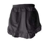Generic Tablier Taille Haute, Tablier Court Taille Mi-haute, Tablier de Cuisine élégant avec Poches, Tablier de Serveur, Tabliers Courts pour Le Café, noir