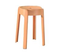 Generic Tabouret Rond pour Table à Manger, Robuste, Peu Encombrant, Moderne, Empilable, Idéal pour Restaurant, Cuisine, Appartement, Hôtel, Orange