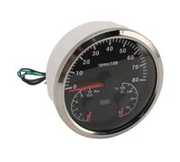 Generic Tachymètre 3 en 1 avec Surveillance de la Pression d'huile et de la Température - 8 000 Tr/min, 0-10 Bar, Plage 40-120 ℃, écran rétroéclairé 7 Couleurs pour Camions, Camping-cars, Bateaux -