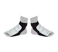 Generic Taekwondo Protège-Pieds Respirant Confortable Anti-dérapant Protège-Pieds pour Sparring Training Noir et Blanc 2 Paires (S 30-33)