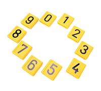 Generic Tag de l'oreille de Bovins, 10pcs Numéro Jaune Bétail Vache étiquette d'oreille Cartes d'identité Animal Marker Tag de Mouton ' de Vache pour Bétail (10 numéros)