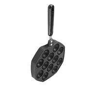Generic Takoyaki Pan, Poffertjes Pan Cast Fir Pancake 12 Cavités Aluminium Non Stick Takoyaki Grill Panne Plaque Octopus Pancake Maker Moule de Cuisson pour la Cuisson