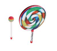 Generic Tambour à Main Arc-en-Ciel, Instrument de Percussion en PVC Durable pour Enfants, Cours de Musique avec 1 Tambour et 1 Bâton (8 Pouces)