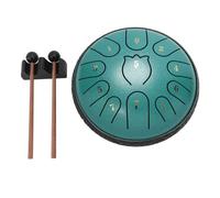 Generic Tambour Chakra, Tambour de Langue en Acier élégant de 6 Pouces pour le Yoga et la Méditation, 11 Tons, Résistant aux Intempéries (GREEN)