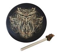 Generic Tambour Chamanique en Polyester avec Cadre en Peau de Mouton, Idéal pour Construire Le Rythme, adapté aux Amateurs de Musique, 25cm (Genericnhgfex4yua-230106GW02-4)