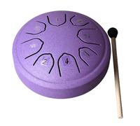 Generic Tambour de Langue en Acier au Carbone, Mini Tambour à Main de 4,5 Pouces avec une tonalité Unique pour les Débutants et les Amateurs de Musique (PURPLE)