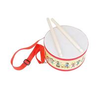 Generic Tambour Enfants Percussion Instrument Main Double Face Bois Métal Jouet Éducatif pour Initiation Musicale Animation Scolaire Fête Pratique Maison, Jaune