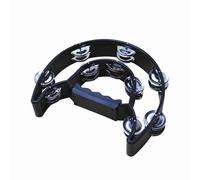 Generic Tambourin Portatif en Plastique à Double Rangée avec 20 Jingles en Métal, Poignée Ergonomique, 7,87 X 7,87 Pouces, Tambour à Percussion pour Adultes et Enfants, KTV, Fête, Scène, Salle de