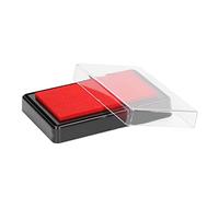 Generic Tampon D' de Patte avec Papier, Tampon Encreur D'empreinte de bébé, Matériau Sûr, Facile à Utiliser, Souvenirs Durables pour les Nouveaux Parents, Matériau en PVC (Encre rouge)