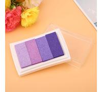 Generic Tampon Encreur Aquarelle Mignon Tampon Encreur pour Scrapbooking, Décoration de en Caoutchouc, dégradé de Couleurs, Matériau Sûr et, Bleu Violet Vert Jaune Rose, 7,6 X 5,1 X 1,8 Cm,