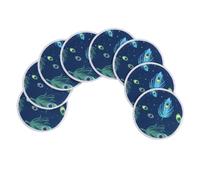 Generic Tampons d'allaitement Réutilisables, Coussinets Allaités Lavables à 3 Couches 8 Pc pour Fuir le Lait (G73)