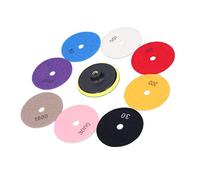 Generic Tampons de Polissage en Diamant, 9pcs Plaque de Polissage Plaque à Aspiration Plans de Ponçage en Diamant Kit de en Granit pour le en Pierre et en Céramique