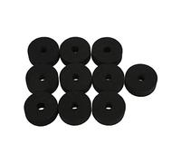 Generic Tampons de Rondelle en Feutre de Cymbale, Accessoires de Batterie Durables Qui Ne Se Décolorent Pas pour Améliorer le Son des Batteurs, 20 Rondelles en Feutre de 4 Cm (BLACK)