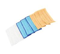 Generic Tampons de Vadrouille en Microfibre, 9 Pièces, Durables, Lavables et Réutilisables pour le Nettoyage de la Maison, Blanc, Orange, Bleu