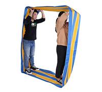 Generic Tapis de Course pour Jeux de Travail D'équipe, activité de Coordination Durable pour Enfants et Adultes, Tapis de Jeu Amusant et Imperméable, Bleu Jaune, 4 M (4 mètres de circonférence)