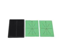 Generic Tapis de Frappe de Club, Tapis de Détection de Retour de Chemin de Balançoire en Caoutchouc et Velours Vert Portable pour la Pratique Intérieure et Extérieure