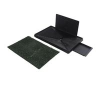 Generic Tapis de Pipi d'herbe de Chien Portatif Durable Système à 3 Niveaux Tapis D'entraînement de Chiot pour Les Petits Chiens D'intérieur (Grande Taille avec déflecteur)