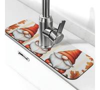 Generic Tapis de robinet d'évier de cuisine imprimé nain d'automne - Gadgets d'évier, protection contre les éclaboussures derrière le robinet - Attrape-gouttes pour cuisine et salle de bain