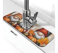 Generic Tapis de robinet d'évier de cuisine imprimé nain d'automne - Gadgets d'évier, protection contre les éclaboussures derrière le robinet - Attrape-gouttes pour cuisine et salle de bain