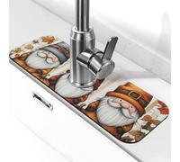 Generic Tapis de robinet d'évier de cuisine imprimé nain d'automne - Gadgets d'évier, protection contre les éclaboussures derrière le robinet - Attrape-gouttes pour cuisine et salle de bain
