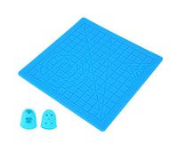 Generic Tapis de Stylo 3D élastique, Règle à échelle Standard Transparente, Tampon de Modèle en Silicone avec Capuchons de Doigts, Parfait pour les Amateurs D'impression 3D et les Enfants