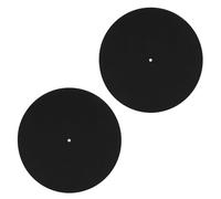 Generic Tapis D'enregistrement Antidérapant, Tapis de Disque Antistatique Durable, Réduit le Bruit pour les Lecteurs de Disques Vinyles 12 ", 2 Pièces