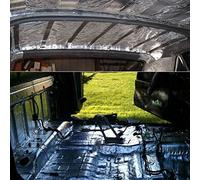 Generic Tapis Insonorisant d'insonorisation Thermique de Voiture, Tapis Insonorisant de Voiture en Fibre d'aluminium 50 X 200 Cm 10 Mm, Bouclier Thermique Auto-adhésif Réduction du Bruit étanche