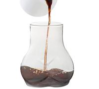 Generic - Tasse à café amusante en forme de fesses - Verre borosilicate transparent, durable - 450 ml - Gobelet en forme de piston - Cadeau original pour anniversaires