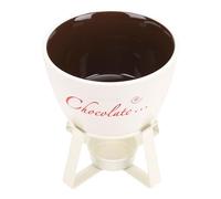 Generic Tasse à Fondue au Chocolat, Chauffe-beurre en Céramique pour la Cuisine à Domicile, les Fêtes, les Pique-niques, les Sorties à la Plage (WHITE)
