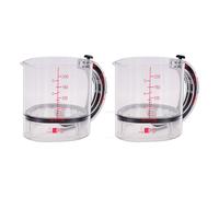 Generic Tasse à Mesurer Multifonction Réglable avec Cadran Coulissant Précis pour la Cuisson, Tasse à Mesurer 4 en 1 pour la Cuisine, Matière Plastique