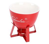 Generic Tasse Chauffe-beurre à Base Métallique Stable, Tasse pour Fondre le Chocolat avec Fourchette pour les Tables de Dîner en Famille (rouge)