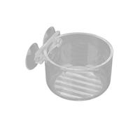 Generic Tasse d'alimentation pour Poissons d'aquarium, Cône Flottant Transparent avec Double Ventouses pour Récipient 'Alimentation pour Poissons Tropicaux Vivants