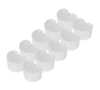 Generic Tasses d'eau de Poulet, Mangeoire à Cage d'oiseau Mangeur de Poulet Alimentation Arrosage de Lapin 'Eau Alimentaire Suspendue Cages de Fil 10pcs Bol à Oiseaux Bol de Graines pour la (S)