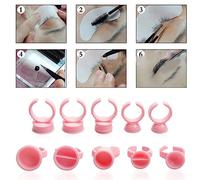 Generic Tatouage à Encre, Tatouage Pigment Anneau Tasse 100pcs pour les Cils