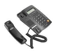 Generic TC-9200 Téléphone Fixe Noir Identification de L'appelant Haute Définition pour Bureau d'affaires Maison Matériau ABS Durable