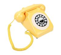 Generic Téléphone Bluetooth Rétro élégant sans Fil, avec combiné, Prend en Charge la Lecture de Musique et Les Appels Mains Libres pour la Décoration de la Maison (Yellow)