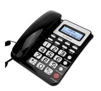 Generic Téléphone de Bureau avec Calculatrice ABS GY T2020CID, avec Haut-Parleur, Affichage de L'identification de L'appelant, pour Usage Domestique et au Bureau (Black)