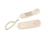 Generic Téléphone Filaire Mural FSK DTMF Double Système pour Bureau à Domicile, Mini Téléphone Mural ABS pour économiser de l'espace, Fixe Filaire Blanc pour Hôtels